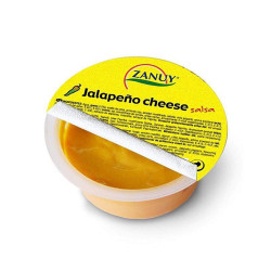 SALSA CHEDDAR CON JALAPEÑOS TARRINA 10/90g